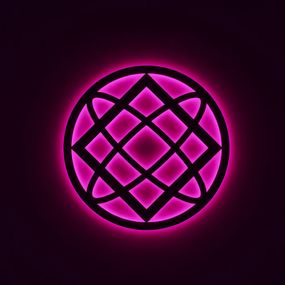 Панно декоративне картина на стіну Зірка Лади LED підсвітка 16 кольорів телефон 400х400 acr-p000230