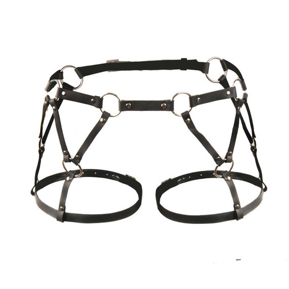 Гартеры One Size G9, из натуральной кожи, черные sexstyle | Зображення 6