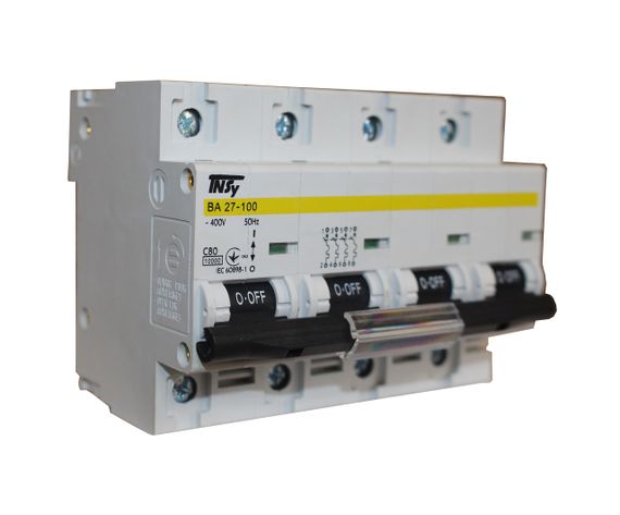 Автоматический выключатель ВА27-100 4Р 80А 10 кА х-ка C Ny95504870