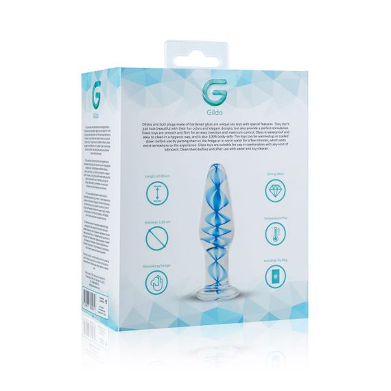Скляна анальна пробка з внутрішньою спіраллю Gildo Glass Buttplug No. 23 Sex Aura | Зображення 4