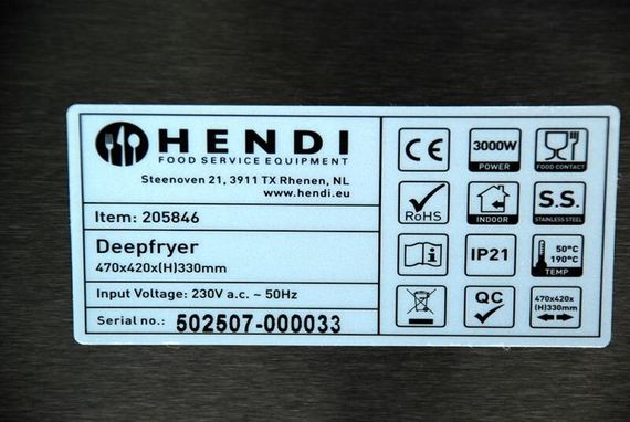 Фритюрниця Hendi Blue Line 205846  2 х 4 л | Зображення 7