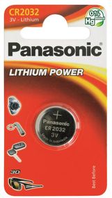 Батарейка Panasonic литиевая CR2032 блистер, 1 шт. (CR-2032EL/1B)