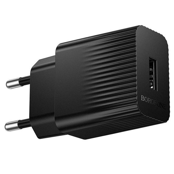 МЗП Borofone BAS71A Source 2.1A (1USB-A) Black | Зображення 1