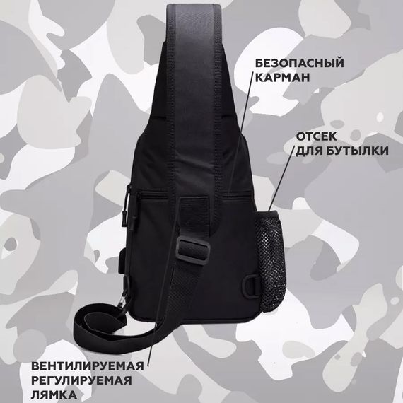 Армійська сумка через плече , Нагрудна сумка чоловіча тактична тканинна, Рюкзак KA-761 для виживання | Зображення 2