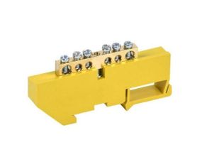 Шина ізольована «N/PE» на DIN-рейку ШЛІ6х9-6 жовта Ny95503124