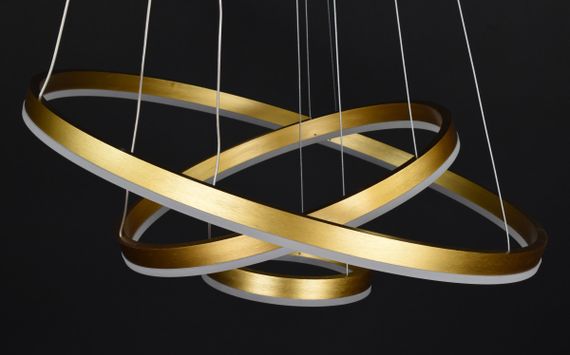 Люстра світлодіодна підвісна LED світильник для квартири на стелю лед 27776 Золото 25-180х60х60 см. | Зображення 1