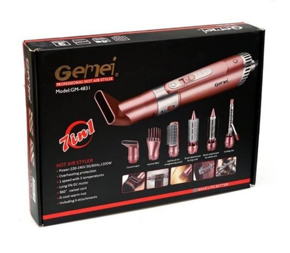 Щипцы фен для волос мультистайлер GEMEI UP-429 GM-4831 7в1 | Зображення 1
