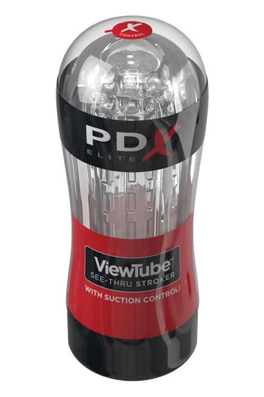 Мастурбатор Pipedream PDX Elite Viewtube See-Thru Stroker прозрачный, 18.5 см Sex Aura | Зображення 2