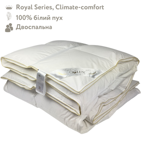 Ковдра пухова зі 100% білим пухом Royal Series Climate-comfort IGLEN 200х220 (20022010WRS)