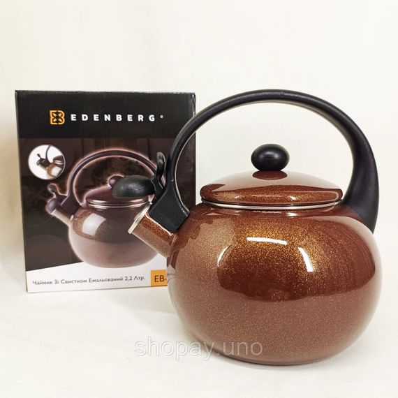 Чайник для чайной церемонии со свистком Edenberg EB-12609 2.2л, Чайник со свистком бакелитовой ручкой QX-65 | Зображення 5