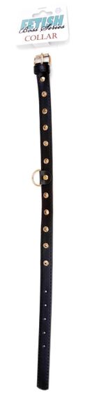 Нашийник зі штучної шкіри з кристалами Fetish Boss Series - Collar Gold Crystal, BS3300116 Sex Aura | Зображення 2