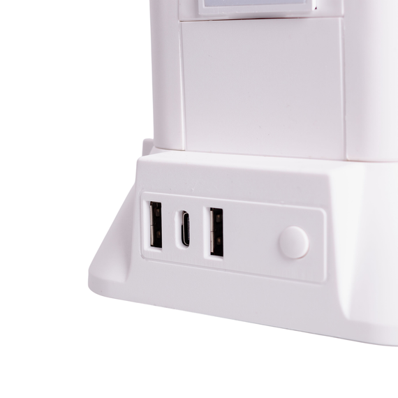 Сетевой фильтр удлинитель 4.8 м с лампой на 12 универсальных розеток с 2 USB 1 Type-C беспроводная зарядка HP-5-11MF | Зображення 8