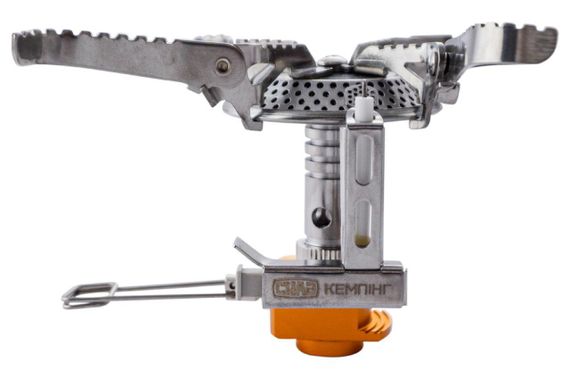 Портативная газовая горелка для кемпинга Мини складная с пьезоподжигом 70*58*81мм СИЛА