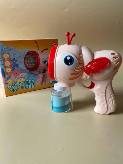 Пістолет з мильними бульками генератор мильних бульбашок Бджілка Рожевий | Зображення 3