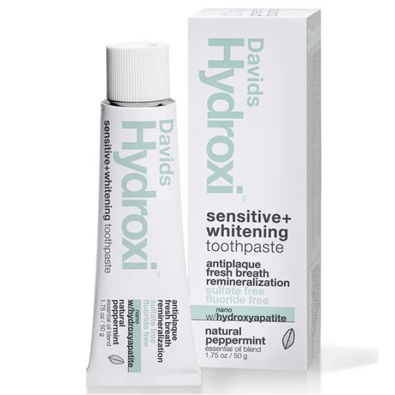 Зубна паста Davids Hydroxi Sensitive+ Whitening з наногідроксиапатитом зі смаком перцевої м'яти, 50 грам