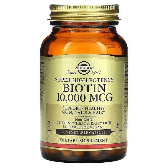 Solgar Biotin / Биотин 10 мг (10000 мкг) в капсулах №120