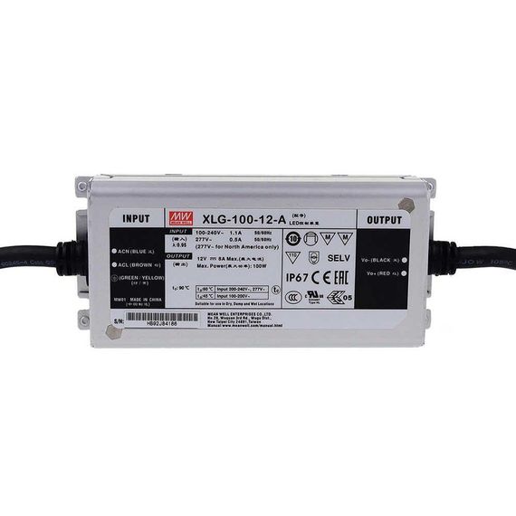 Блок питания  XLG-100-12-A (96W; 8A; 12V; IP67) Series "XLG" | Зображення 2