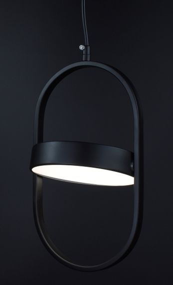 Люстра світлодіодна підвісна LED світильник для квартири на стелю лед 26961 Чорний 40-240х10х18 см. | Зображення 5