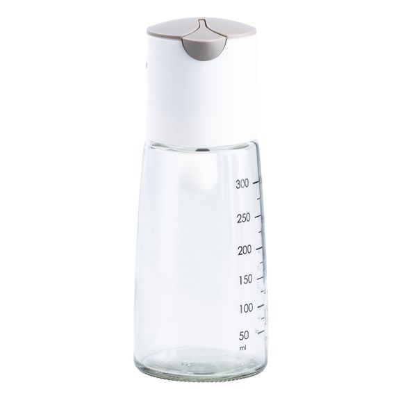 Пляшка для олії та оцту 300 мл з гравітаційною кришкою, сірий