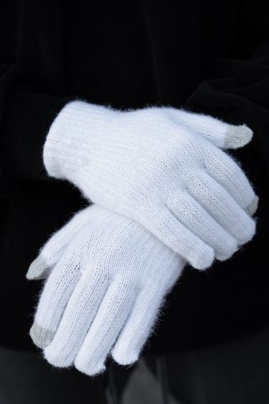 Теплі зимові сенсорні перчатки рукавиці 5-73 Without Morgan White | Зображення 1