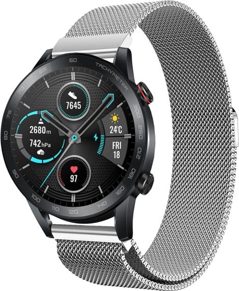 Ремінець 22 мм міланська петля BeWatch для Honor Magic Watch 2 46mm Срібний (1020205.U)