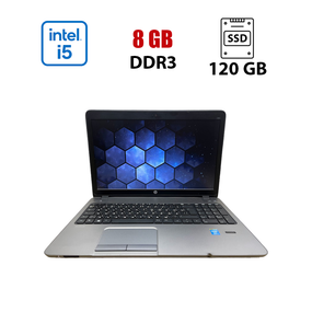 Ноутбук Б-клас HP ProBook 450 G1 / 15.6" (1366x768) TN / Intel Core i5-4200M (2 (4) ядра по 2.5 - 3.1 GHz) / 8 GB DDR3 / 120 GB SSD / Intel HD Graphics 4600 / WebCam б/в