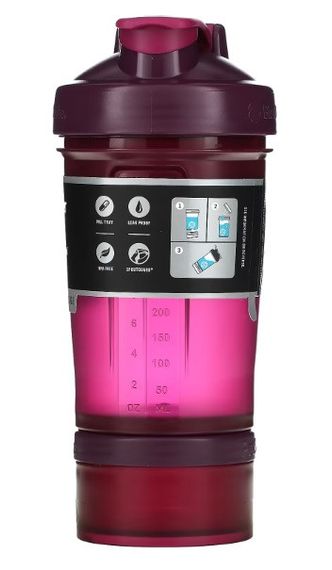 Шейкер спортивний BlenderBottle ProStak 22oz/650ml з 2-ма контейнерами Plum (Original) | Зображення 6