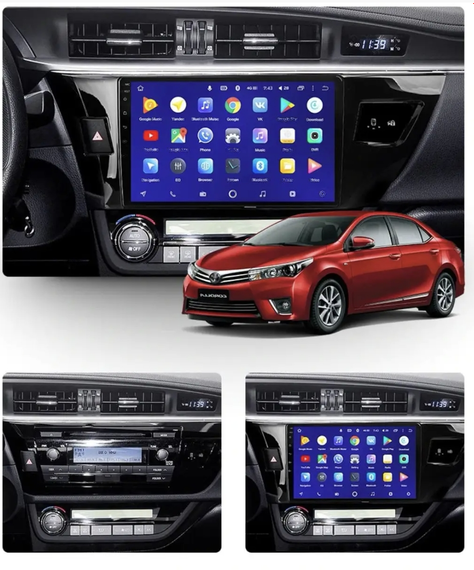 Штатна автомагнітола XPRO  V50 для Toyota Corolla 2012-2014 (10") Android 10.1 (4/32) (КОРОБКА 2) чорний (MER-14129_5615) | Зображення 1
