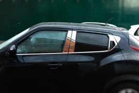 Молдинг дверных стоек (8 шт, нерж) для Nissan Juke 2010-2019 гг