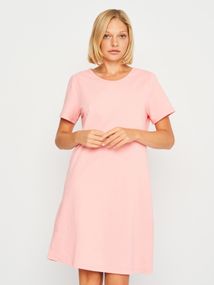 Жіноча нічна сорочка з коротким рукавом коралова, 3XL