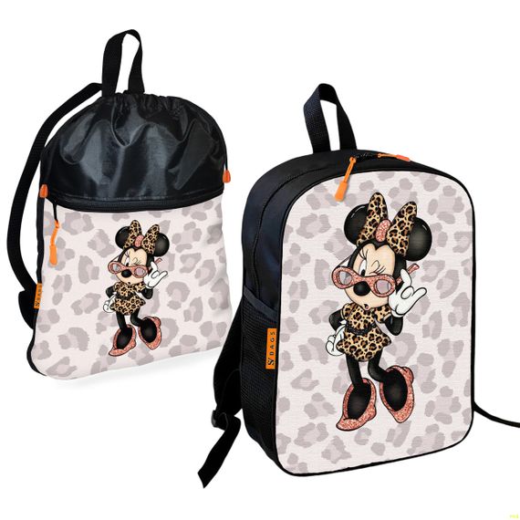 Школьный рюкзак детский Микки Маус + Сумка для обуви спортивной формы рюкзак-мешок  для мальчика (01774)