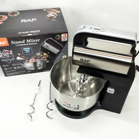 Нержавіючий міксер стаціонарний RAF R.6652 1000 Вт 3.5 л, Міксер з нержавіючими насадками AY-54