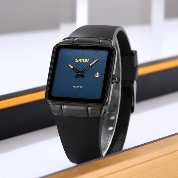 Класичний жіночий годинник Skmei 2173BKBU Black-Blue | Зображення 3