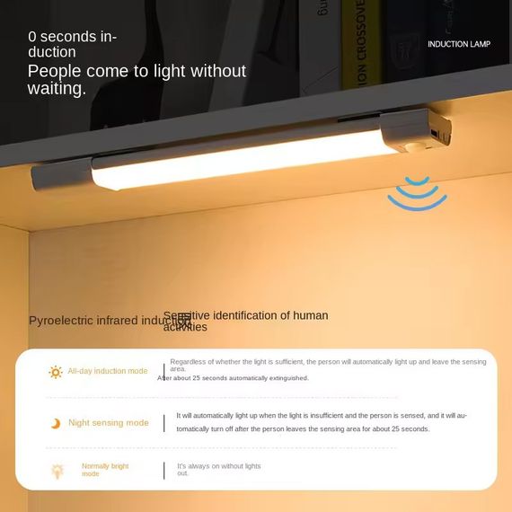 Сенсорный светильник LED с датчиком движения MZ-L3201 (37*22,5*500mm) White | Зображення 2