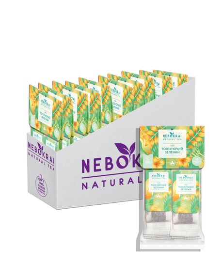 Чай зелений NEBOKRAI Тонізуючий на чашку 10 шт.