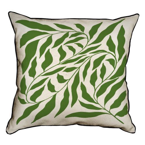 Подушка с мешковины Ивовая ветка 45x45 см (45PHB_23M010)