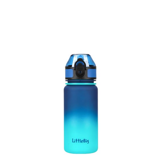 Дитяча пляшка для води LittleBig UZSPACE 3020(Blue-Green) 350 мл, синьо-зелена