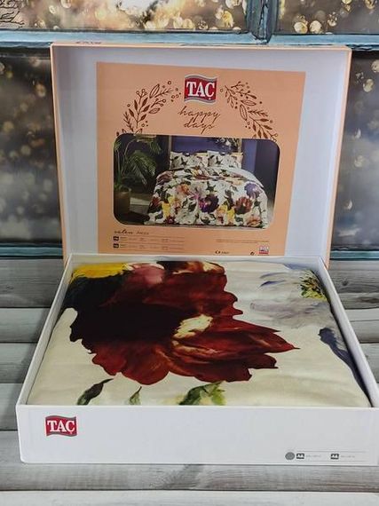 Постільна білизна Tac Alesa sari Сатин Євро розмір