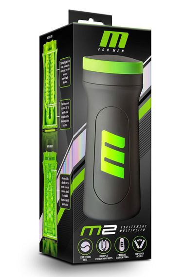 Мастурбатор у колбі M FOR MEN M2 SUPERIOR STROKER BLACK | Зображення 4