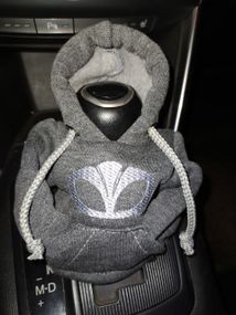 Чехол кофта Худи аксессуар на КПП Car Hoodie део Daewoo серый  подарок автомобилисту 10070
