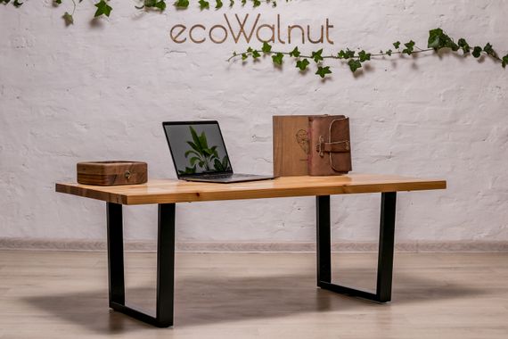 Сосновий кавовий столик EcoWalnut із прямокутними краями L | Зображення 9