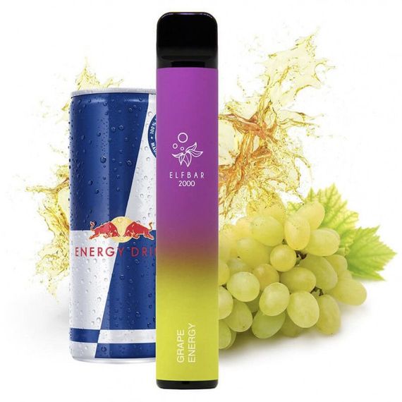 Elf Bar 2000. Виноград Енергетик (Grape Energy)