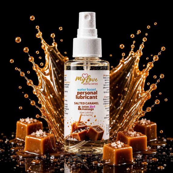 2в1 лубрикант та масажний гель - MyLove Aroma Series Intim&Massage Salted Caramel, 50 мл Sex Aura | Зображення 1