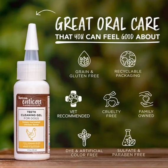 Гель для чистки зубов TropiClean (Тропиклин)  Enticers Teeth Cleaning Gel No Brush -59мл | Зображення 2