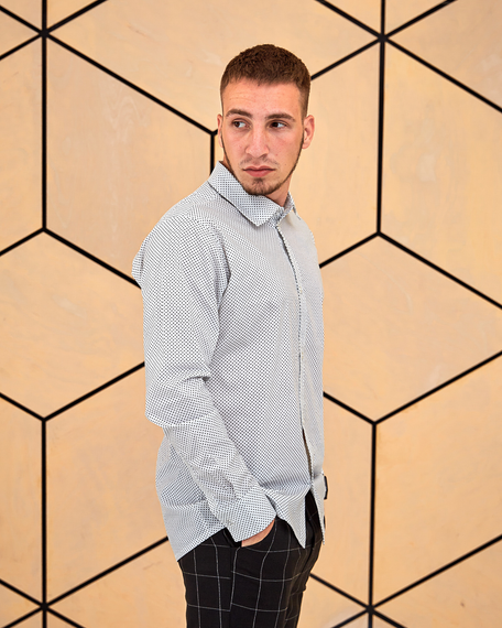 Сорочка класична білий горох S XL | Зображення 3