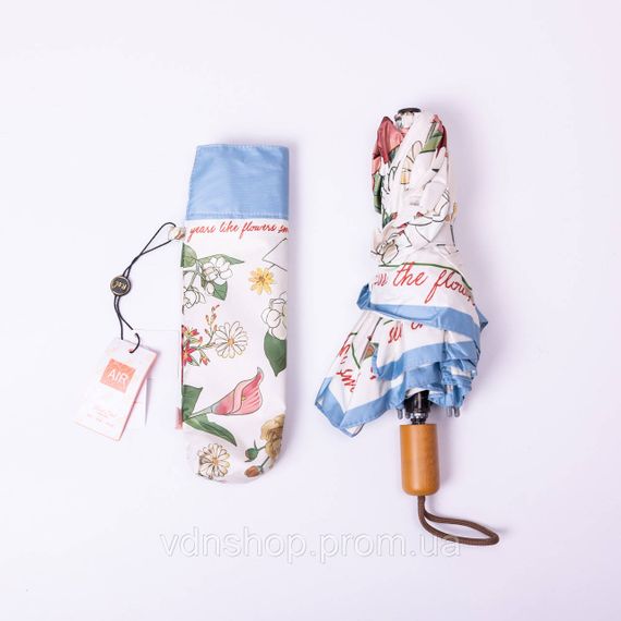 Парасолька механічна елегантна з принтом міцна надійна з поліестеру діаметр 99 см Синій HP-23-15BL | Зображення 1