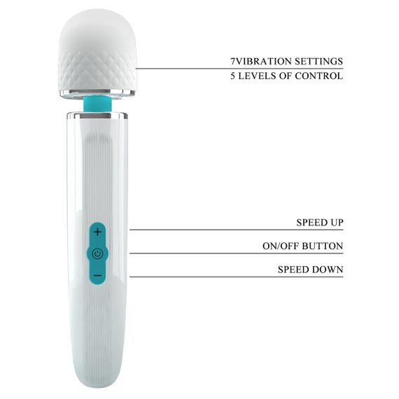 Вібратор мікрофон PRETTY LOVE Aylins білий, 24 х 4.8 см Sex Aura | Зображення 8