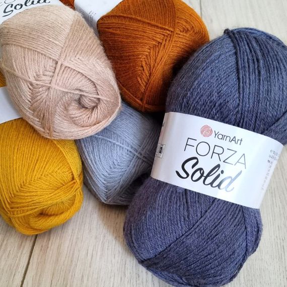Пряжа шкарпеткова YarnArt Forza Solid, 4643 | Зображення 2