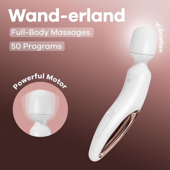 Вибромассажер Satisfyer Wand-erland (White/Rosegold) | Зображення 5
