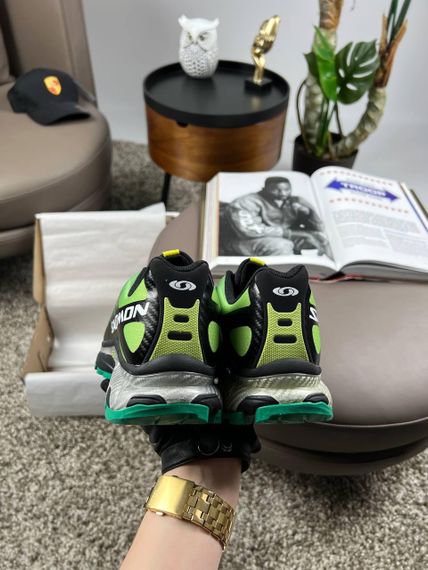Мужские кроссовки Salomon XT-4 Carbon Black Green Silver весна / літо / осінь А3634 44 28 см | Зображення 5